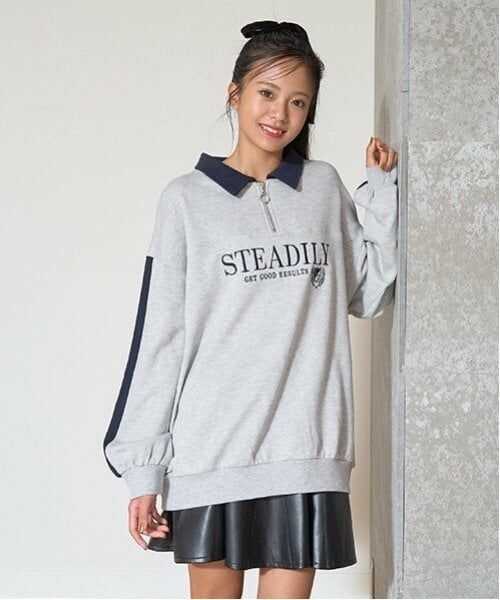 Lovetoxic / ラブトキシック スウェット | 【LTXC】【吸水速乾／さらさら】ハーフジップルーズトレーナー | 詳細1