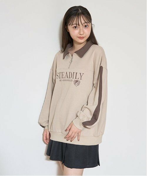 Lovetoxic / ラブトキシック スウェット | 【LTXC】【吸水速乾／さらさら】ハーフジップルーズトレーナー | 詳細3