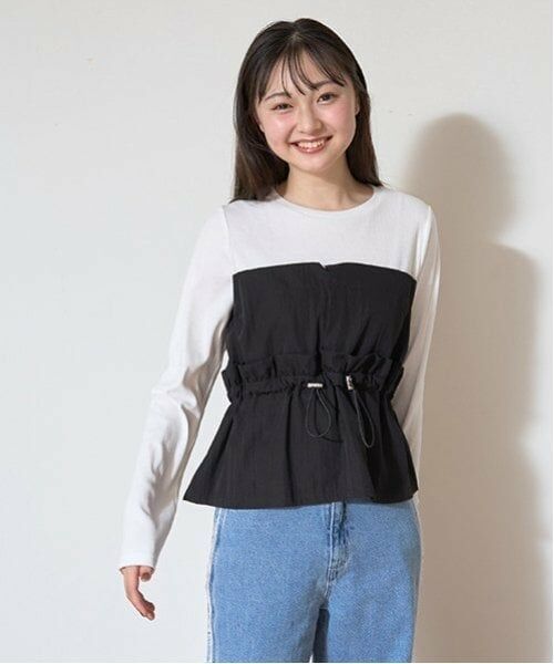 Lovetoxic / ラブトキシック Tシャツ | レイヤードテレコ長T | 詳細3