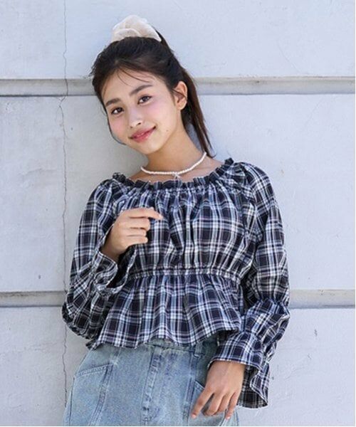 Lovetoxic / ラブトキシック シャツ・ブラウス | チェックオフショルブラウス | 詳細1