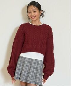 Lovetoxic / ラブトキシック ニット・セーター | インナーつきクロップドニット