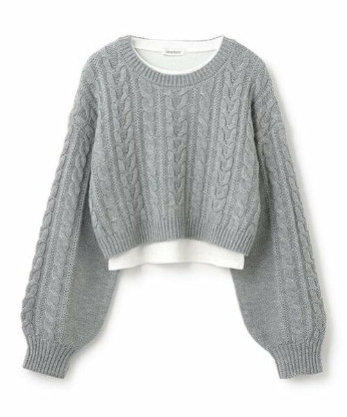 Lovetoxic / ラブトキシック ニット・セーター | インナーつきクロップドニット | 詳細12