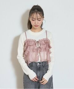 Lovetoxic / ラブトキシック その他トップス | キャミつきリブニットセット