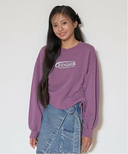 Lovetoxic / ラブトキシック スウェット | 【LTXC】【綿100％】ヴィンテージ風ドロストトレーナー（ラベンダー）