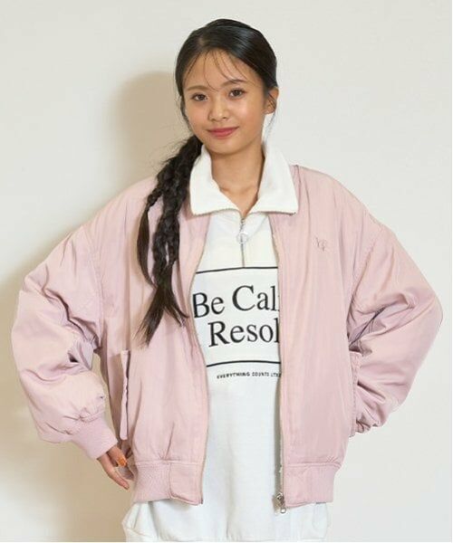 Lovetoxic / ラブトキシック ブルゾン | ボアリバーシブルMA1（ピンク）