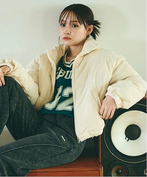 Lovetoxic / ラブトキシック ブルゾン | コーデュロイ中綿ブルゾン（アイボリー）