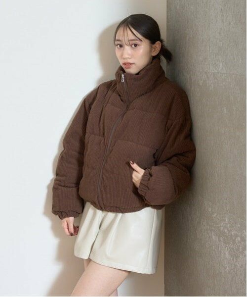 Lovetoxic / ラブトキシック ブルゾン | コーデュロイ中綿ブルゾン（茶）