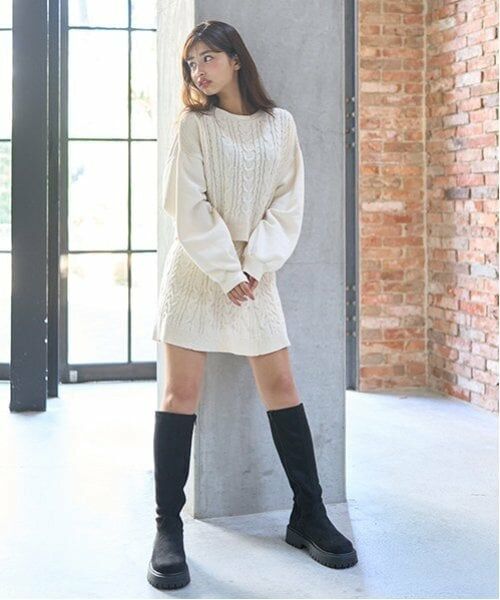 Lovetoxic / ラブトキシック ニット・セーター | ケーブルニットセットアップ | 詳細1