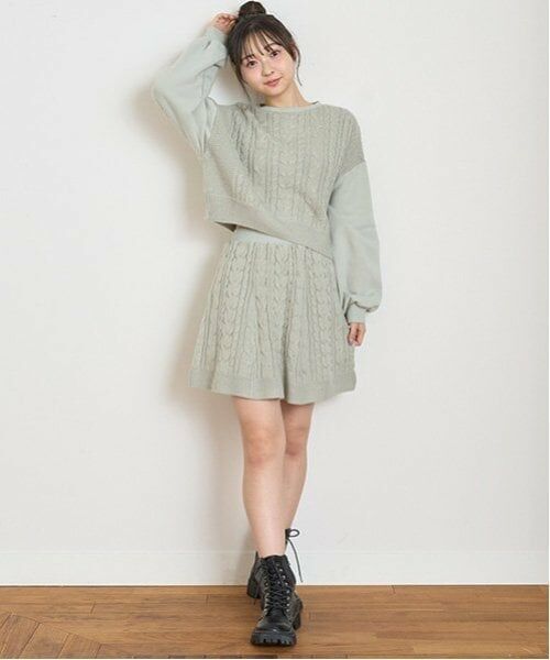 Lovetoxic / ラブトキシック ニット・セーター | ケーブルニットセットアップ | 詳細15