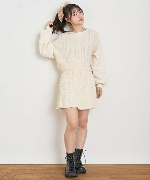 Lovetoxic / ラブトキシック ニット・セーター | ケーブルニットセットアップ | 詳細17