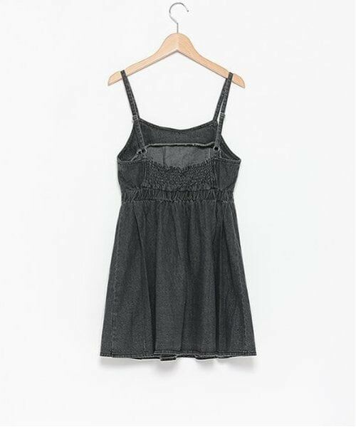 Lovetoxic / ラブトキシック ミニ丈・ひざ丈ワンピース | レースアップデニムジャンスカ | 詳細1