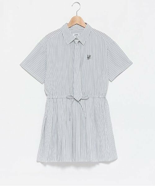 Lovetoxic / ラブトキシック ミニ丈・ひざ丈ワンピース | 【LTXC】ネクタイ付シャツワンピース（オフ ホワイト）