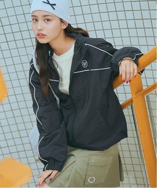 Lovetoxic / ラブトキシック ブルゾン | 【撥水】パイピングナイロンブルゾン（黒）