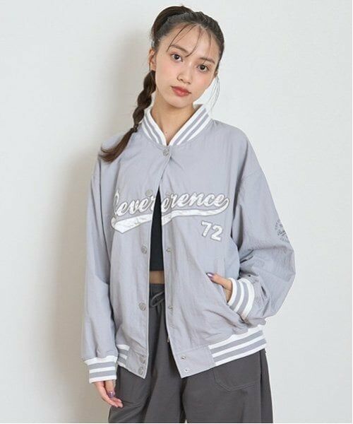 Lovetoxic / ラブトキシック ブルゾン | 【LTXC/撥水】ナイロンスタジャン（グレー）