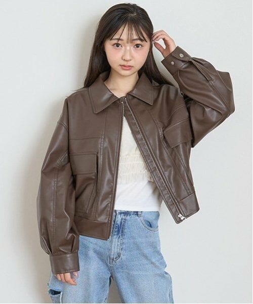 Lovetoxic / ラブトキシック ブルゾン | 合皮短丈ジャケット | 詳細3