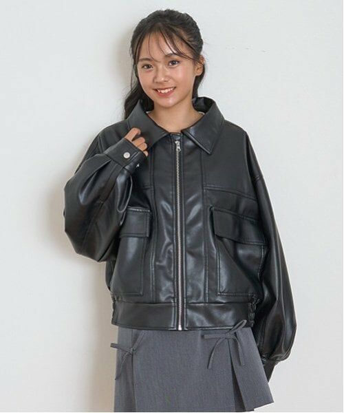 Lovetoxic / ラブトキシック ブルゾン | 合皮短丈ジャケット | 詳細4