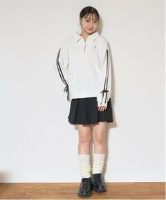 Lovetoxic / ラブトキシック スウェット | ハーフZIPプリーツSETUP