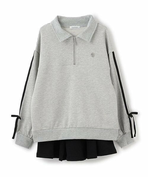 Lovetoxic / ラブトキシック スウェット | ハーフZIPプリーツSETUP | 詳細12