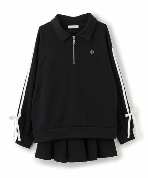 Lovetoxic / ラブトキシック スウェット | ハーフZIPプリーツSETUP | 詳細13