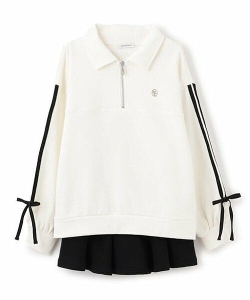 Lovetoxic / ラブトキシック スウェット | ハーフZIPプリーツSETUP | 詳細14