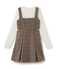 Lovetoxic / ラブトキシック ミニ丈・ひざ丈ワンピース | 【DHOLIC】インナーつきジャンスカ