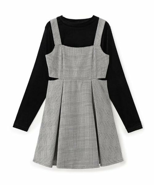 Lovetoxic / ラブトキシック ミニ丈・ひざ丈ワンピース | 【DHOLIC】インナーつきジャンスカ | 詳細14