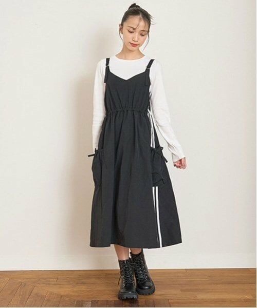 Lovetoxic / ラブトキシック ミニ丈・ひざ丈ワンピース | 【LTXC】ラインジャンスカインナーセット（黒）