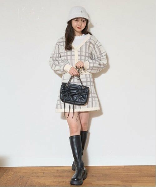 Lovetoxic / ラブトキシック カーディガン・ボレロ | ジャガードチェックセットアップ | 詳細1