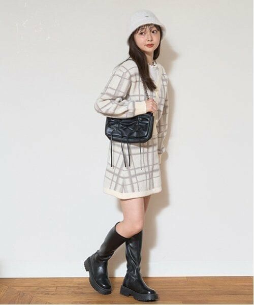 Lovetoxic / ラブトキシック カーディガン・ボレロ | ジャガードチェックセットアップ | 詳細2