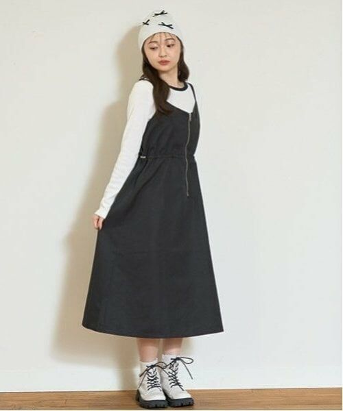 Lovetoxic / ラブトキシック ミニ丈・ひざ丈ワンピース | 【LTXC】長Tジャンスカセット（黒）