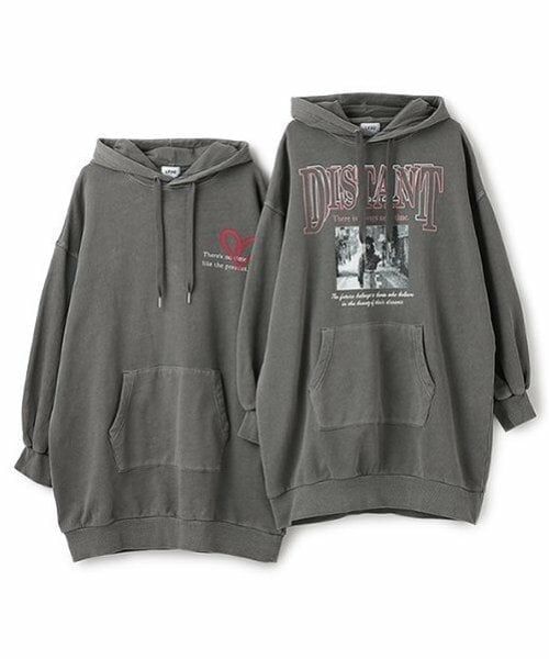 Lovetoxic / ラブトキシック ミニ丈・ひざ丈ワンピース | 【LTXC】【綿100％】ピグメントパーカワンピース | 詳細11