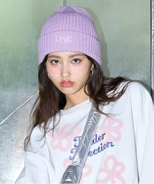 Lovetoxic / ラブトキシック ニットキャップ | 【LTXC】【GOODPRICE】ビーニー（ラベンダー）
