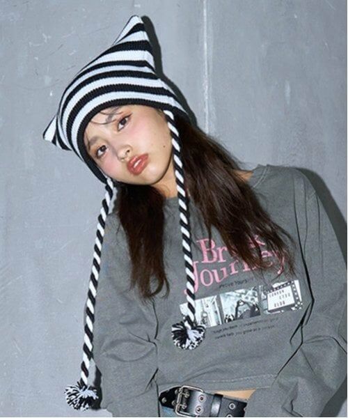 Lovetoxic / ラブトキシック ニットキャップ | 【LTXC】ネコミミヒモツキワッチ（マルチ）