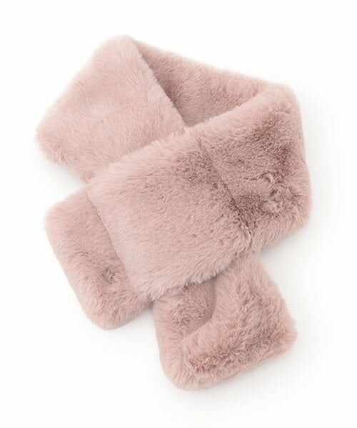 Lovetoxic / ラブトキシック マフラー・ショール・スヌード・ストール | リサイクルエコファーマフラー（ピンク）