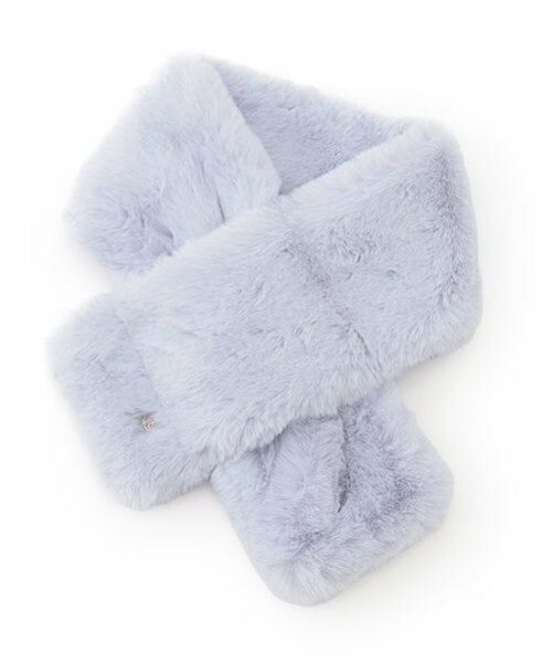 Lovetoxic / ラブトキシック マフラー・ショール・スヌード・ストール | リサイクルエコファーマフラー（サックス）