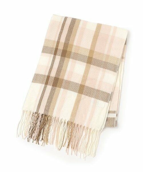 Lovetoxic / ラブトキシック マフラー・ショール・スヌード・ストール | チェックマフラー（ピンク）