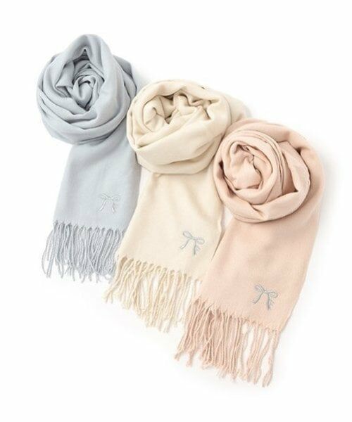 Lovetoxic / ラブトキシック マフラー・ショール・スヌード・ストール | リボン刺しゅうマフラー | 詳細4