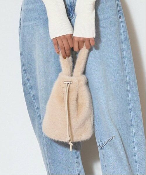 Lovetoxic / ラブトキシック ショルダーバッグ | ファーショルダー（ベージュ）