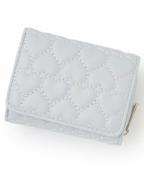 Lovetoxic / ラブトキシック 財布・コインケース・マネークリップ | ハートキルト３折財布（サックス）