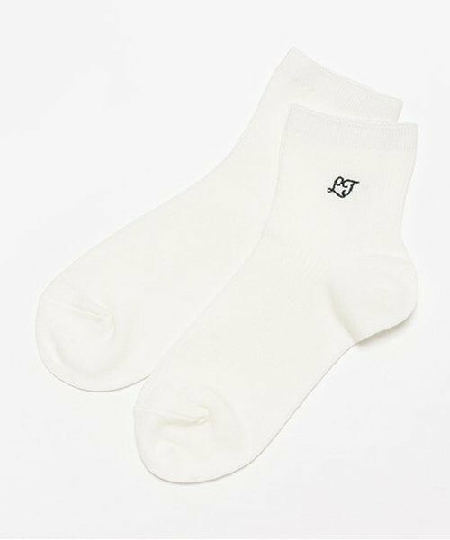 Lovetoxic / ラブトキシック ソックス | リブ刺繍スクールソックス（白）
