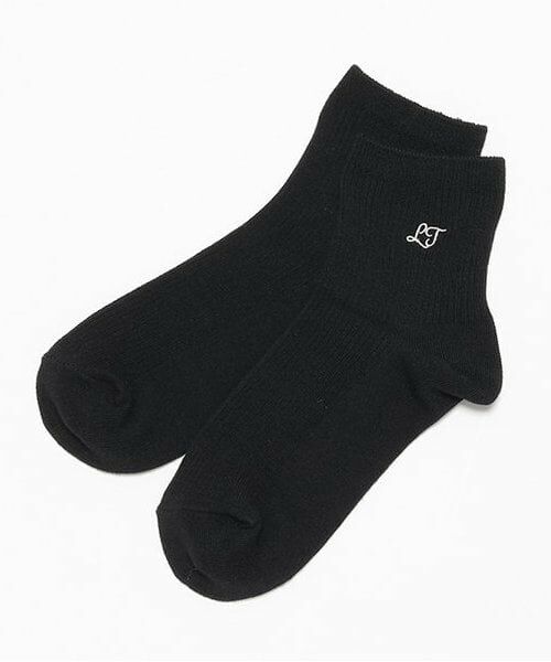 Lovetoxic / ラブトキシック ソックス | リブ刺繍スクールソックス（紺）