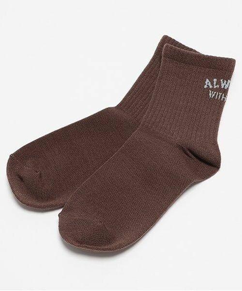 Lovetoxic / ラブトキシック ソックス | バッグロゴジャガードソックス（モカ茶）