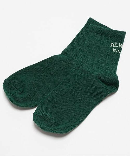 Lovetoxic / ラブトキシック ソックス | バッグロゴジャガードソックス（モス グリーン）