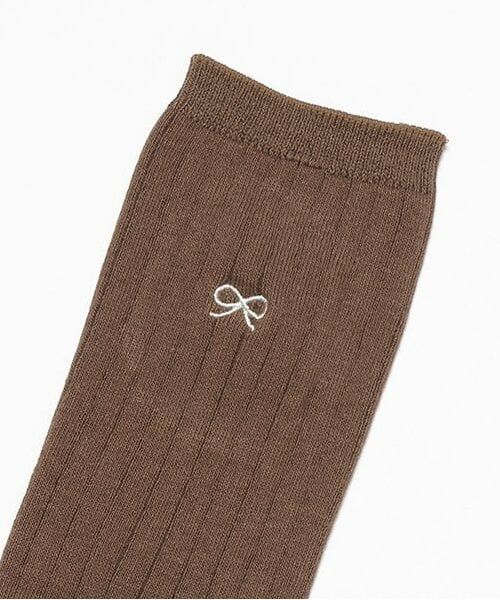 Lovetoxic / ラブトキシック ソックス | リボン刺繍リブハイソックス | 詳細1