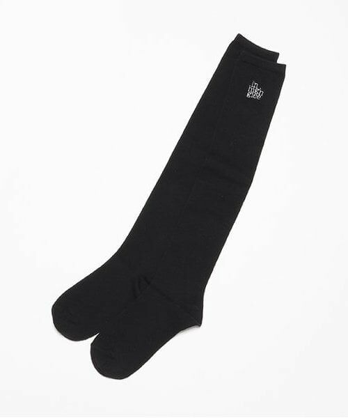 Lovetoxic / ラブトキシック ソックス | ロゴニーハイソックス（黒）