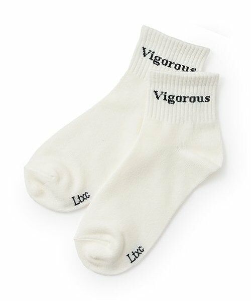 Lovetoxic / ラブトキシック ソックス | 【抗菌防臭】ロゴクルブシ丈ソックス（オフ ホワイト）