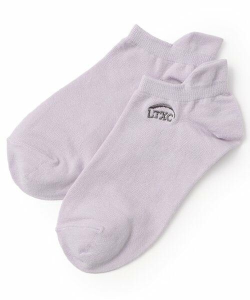 Lovetoxic / ラブトキシック ソックス | 【LTXC】カカトタン刺しゅうスニーカー丈ソックス（ラベンダー）
