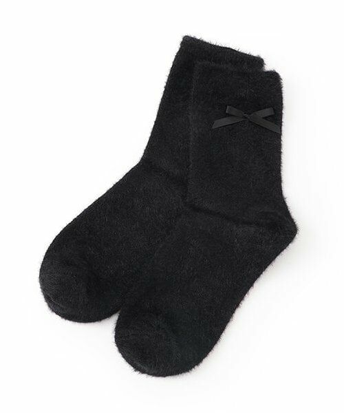 Lovetoxic / ラブトキシック ソックス | シャギーリボンソックス（黒）