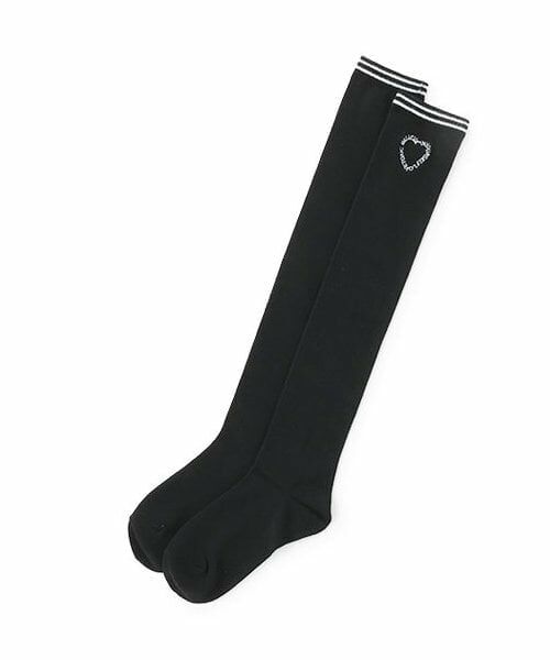 Lovetoxic / ラブトキシック ソックス | ラインニーハイソックス（黒）
