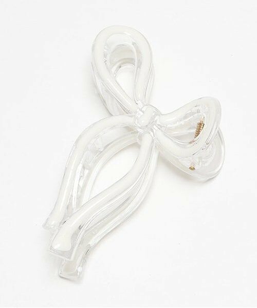 Lovetoxic / ラブトキシック ヘアピン | リボンバンスクリップ（白）